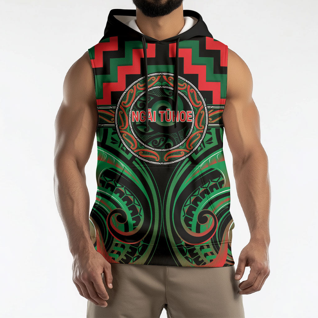 Aotearoa Ngai Tuhoe Personalised Sleeveless Hoodie Maori Iwi Poutama Puhoro Tattoo