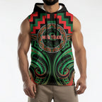 Aotearoa Ngai Tuhoe Personalised Sleeveless Hoodie Maori Iwi Poutama Puhoro Tattoo