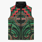 Aotearoa Ngai Tuhoe Personalised Sleeveless Puffer Jacket Maori Iwi Poutama Puhoro Tattoo