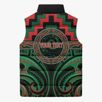 Aotearoa Ngai Tuhoe Personalised Sleeveless Puffer Jacket Maori Iwi Poutama Puhoro Tattoo