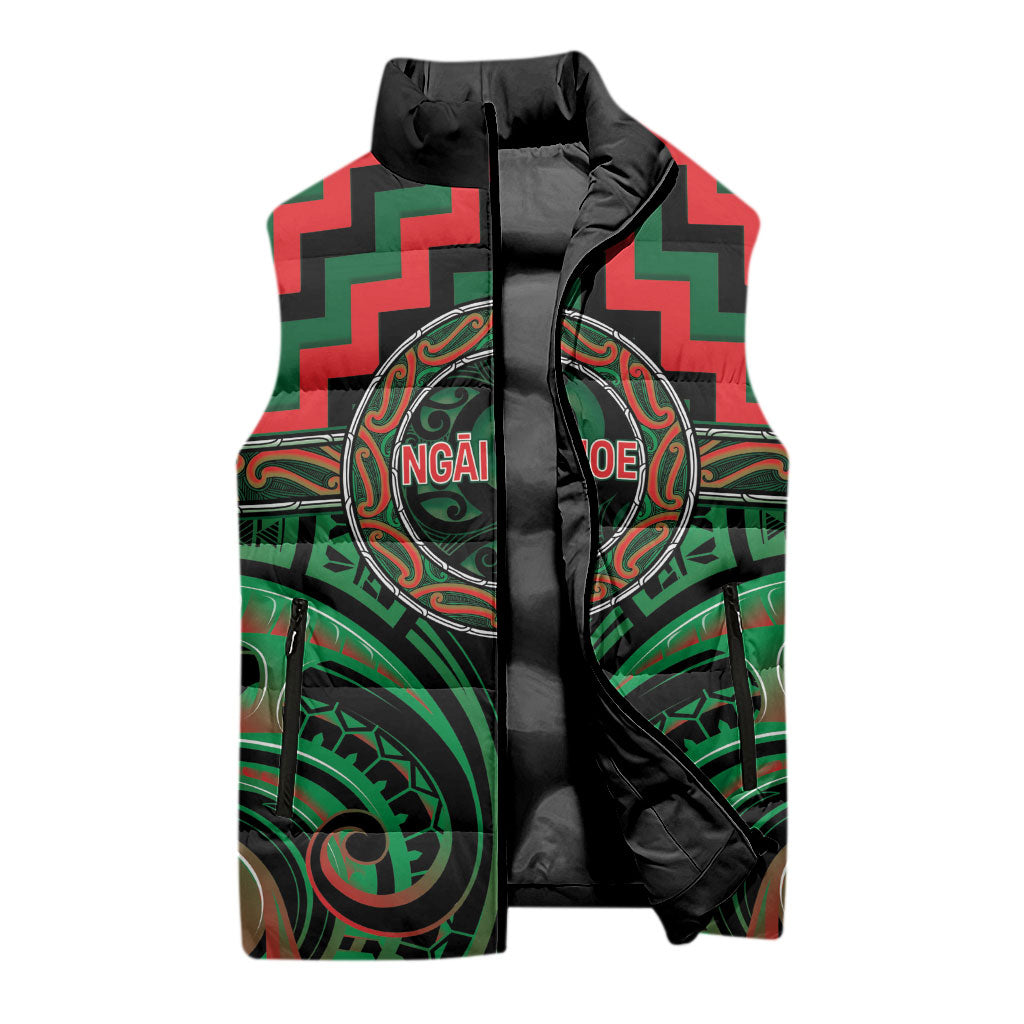 Aotearoa Ngai Tuhoe Personalised Sleeveless Puffer Jacket Maori Iwi Poutama Puhoro Tattoo