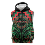 Aotearoa Ngai Tuhoe Personalised Sleeveless Zip Hoodie Maori Iwi Poutama Puhoro Tattoo