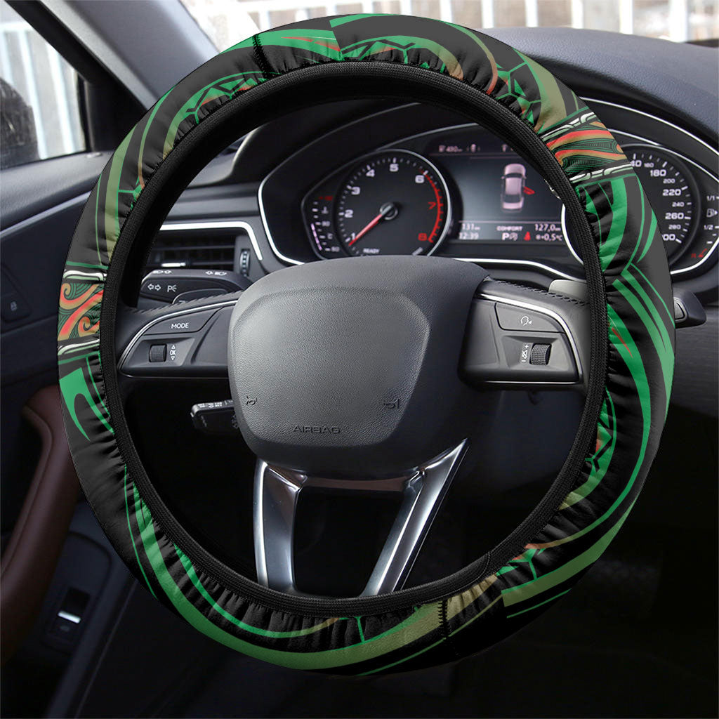 Aotearoa Ngai Tuhoe Steering Wheel Cover Maori Iwi Poutama Puhoro Tattoo