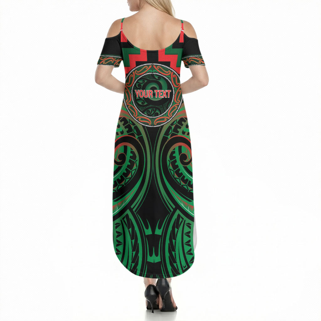 Aotearoa Ngai Tuhoe Personalised Summer Maxi Dress Maori Iwi Poutama Puhoro Tattoo
