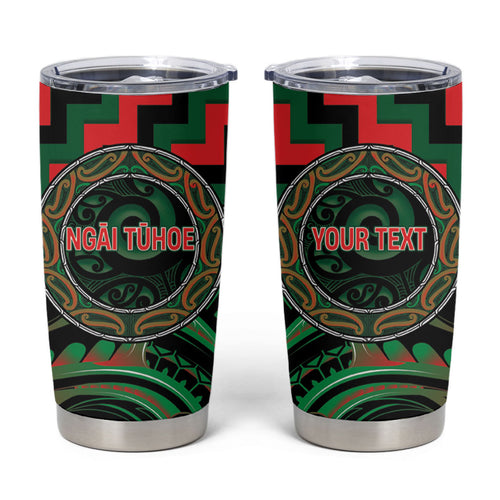 Aotearoa Ngai Tuhoe Personalised Tumbler Cup Maori Iwi Poutama Puhoro Tattoo