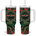 Aotearoa Ngai Tuhoe Personalised Tumbler With Handle Maori Iwi Poutama Puhoro Tattoo