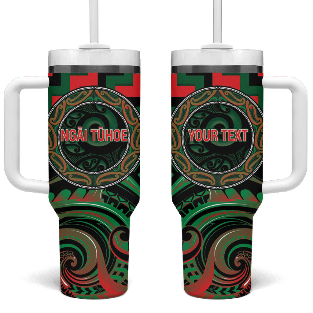 Aotearoa Ngai Tuhoe Personalised Tumbler With Handle Maori Iwi Poutama Puhoro Tattoo