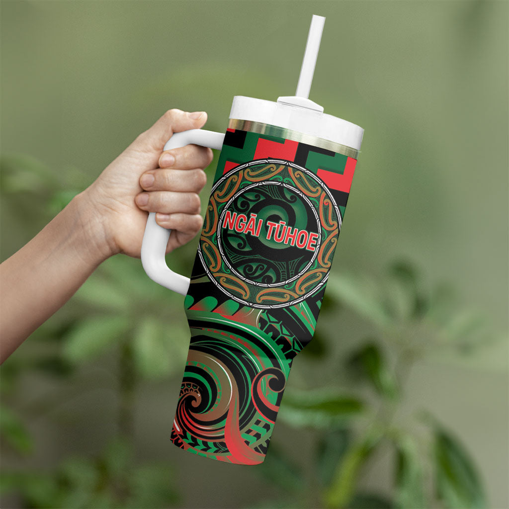 Aotearoa Ngai Tuhoe Personalised Tumbler With Handle Maori Iwi Poutama Puhoro Tattoo