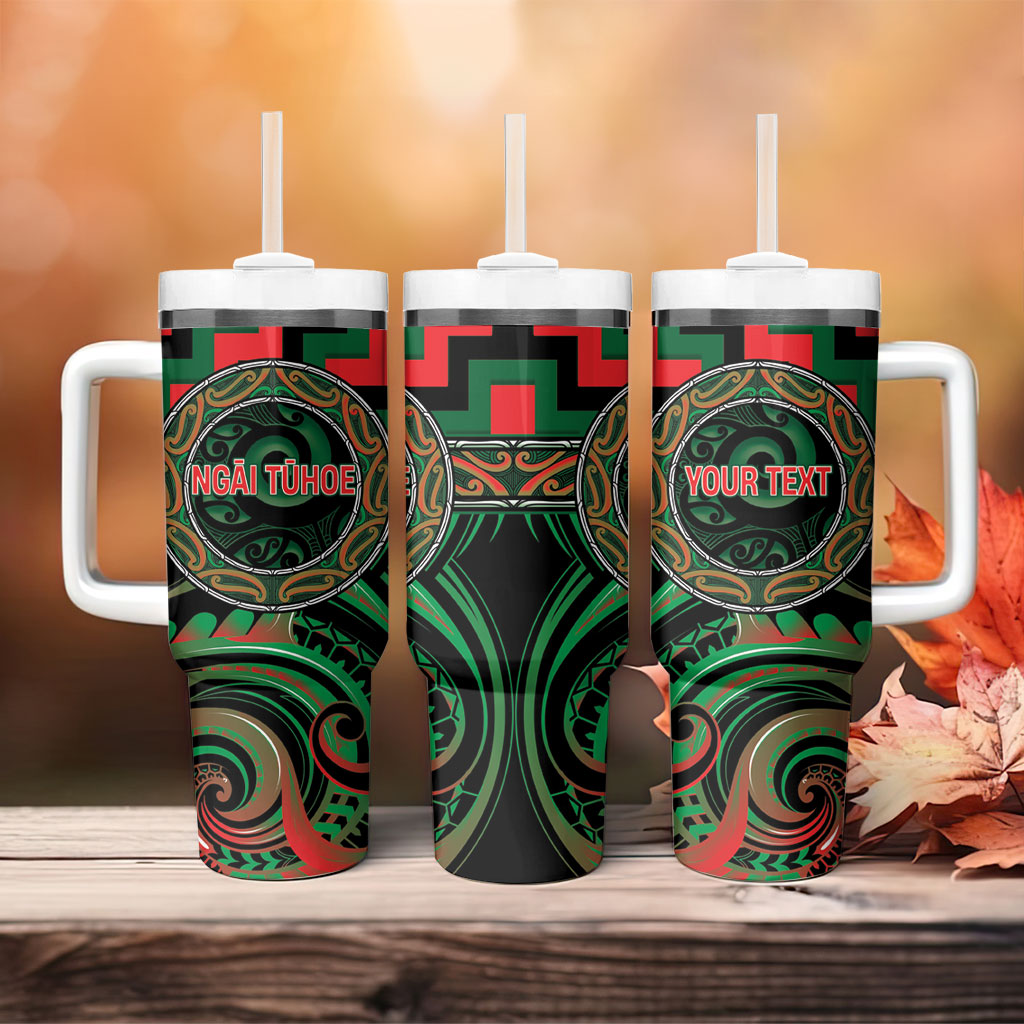 Aotearoa Ngai Tuhoe Personalised Tumbler With Handle Maori Iwi Poutama Puhoro Tattoo