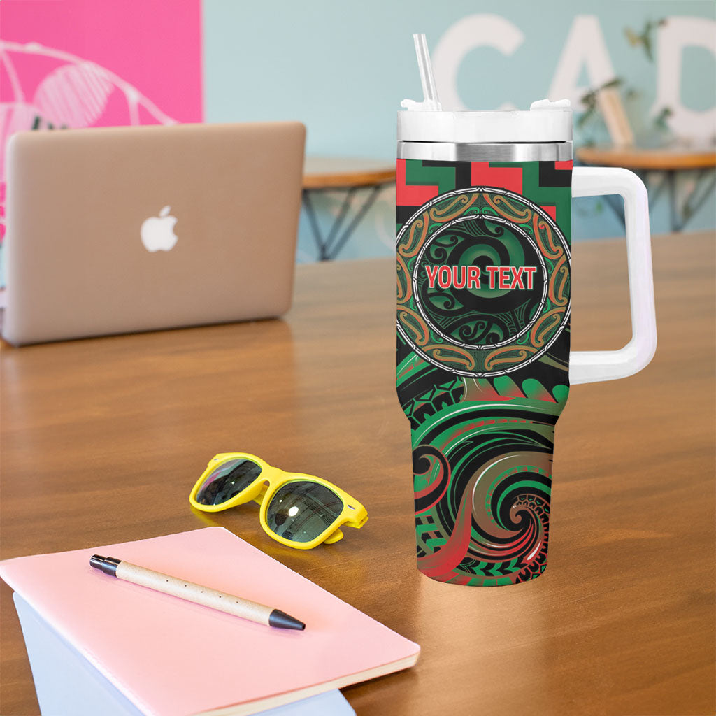 Aotearoa Ngai Tuhoe Personalised Tumbler With Handle Maori Iwi Poutama Puhoro Tattoo
