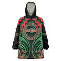 Aotearoa Ngai Tuhoe Personalised Wearable Blanket Hoodie Maori Iwi Poutama Puhoro Tattoo