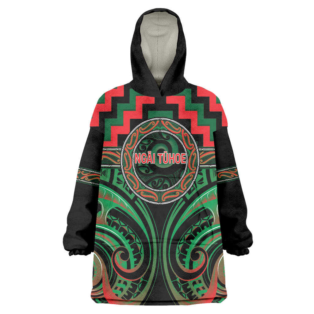 Aotearoa Ngai Tuhoe Personalised Wearable Blanket Hoodie Maori Iwi Poutama Puhoro Tattoo