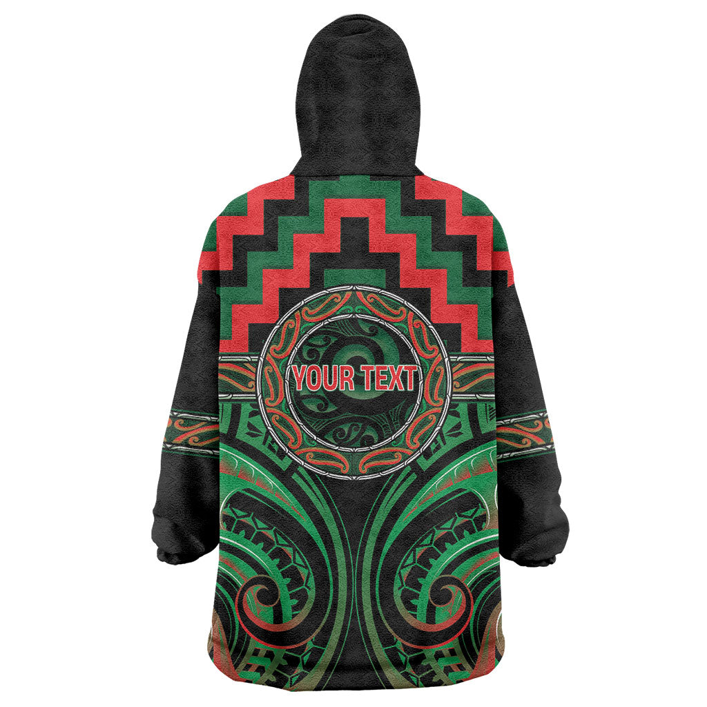 Aotearoa Ngai Tuhoe Personalised Wearable Blanket Hoodie Maori Iwi Poutama Puhoro Tattoo