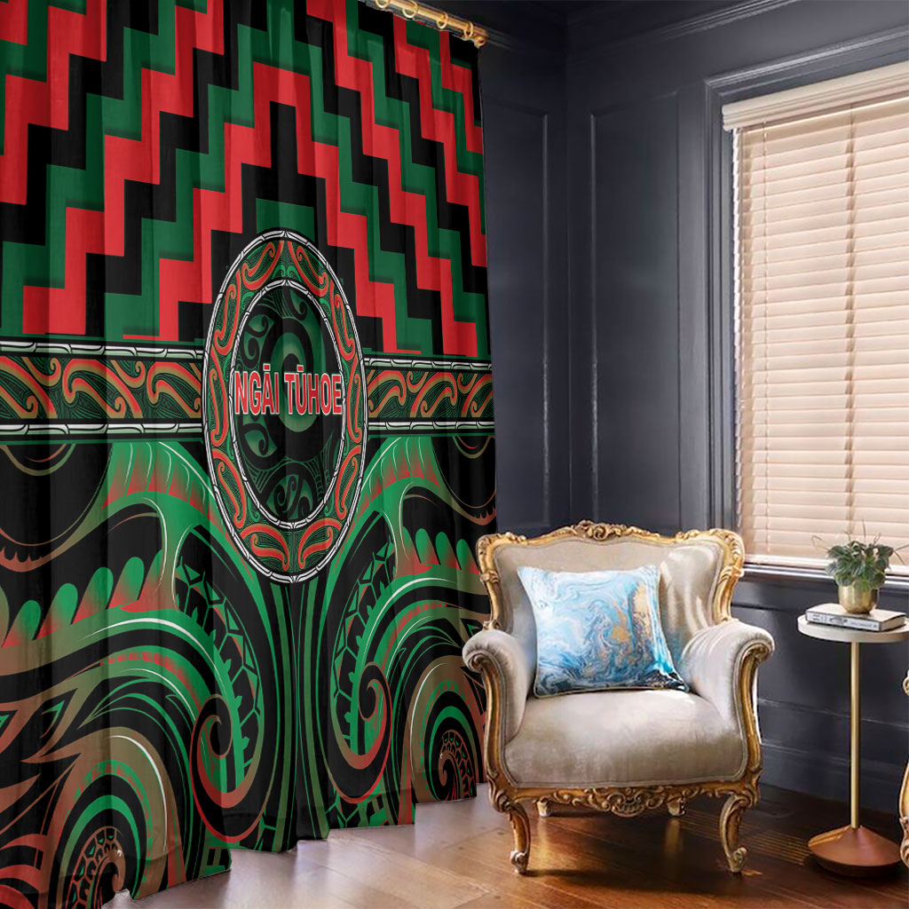 Aotearoa Ngai Tuhoe Window Curtain Maori Iwi Poutama Puhoro Tattoo