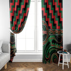 Aotearoa Ngai Tuhoe Window Curtain Maori Iwi Poutama Puhoro Tattoo