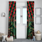 Aotearoa Ngai Tuhoe Window Curtain Maori Iwi Poutama Puhoro Tattoo