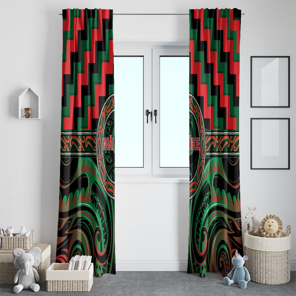 Aotearoa Ngai Tuhoe Window Curtain Maori Iwi Poutama Puhoro Tattoo