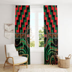 Aotearoa Ngai Tuhoe Window Curtain Maori Iwi Poutama Puhoro Tattoo