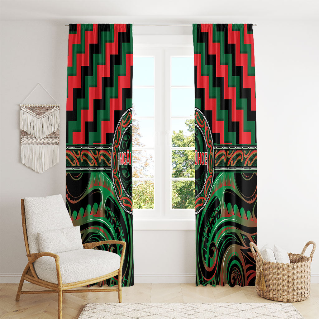 Aotearoa Ngai Tuhoe Window Curtain Maori Iwi Poutama Puhoro Tattoo