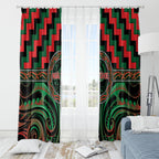 Aotearoa Ngai Tuhoe Window Curtain Maori Iwi Poutama Puhoro Tattoo