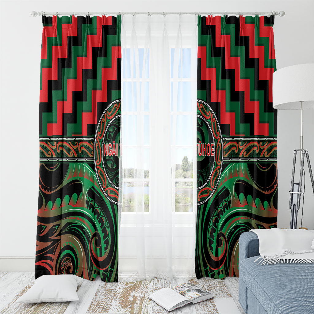 Aotearoa Ngai Tuhoe Window Curtain Maori Iwi Poutama Puhoro Tattoo
