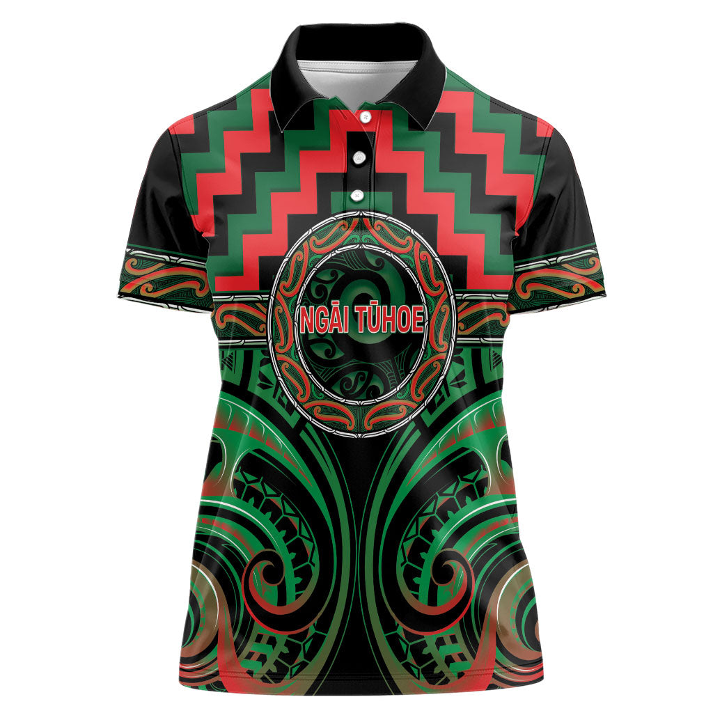 Aotearoa Ngai Tuhoe Personalised Women Polo Shirt Maori Iwi Poutama Puhoro Tattoo