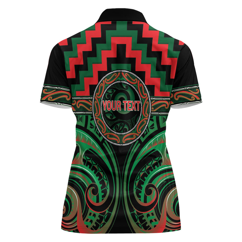 Aotearoa Ngai Tuhoe Personalised Women Polo Shirt Maori Iwi Poutama Puhoro Tattoo