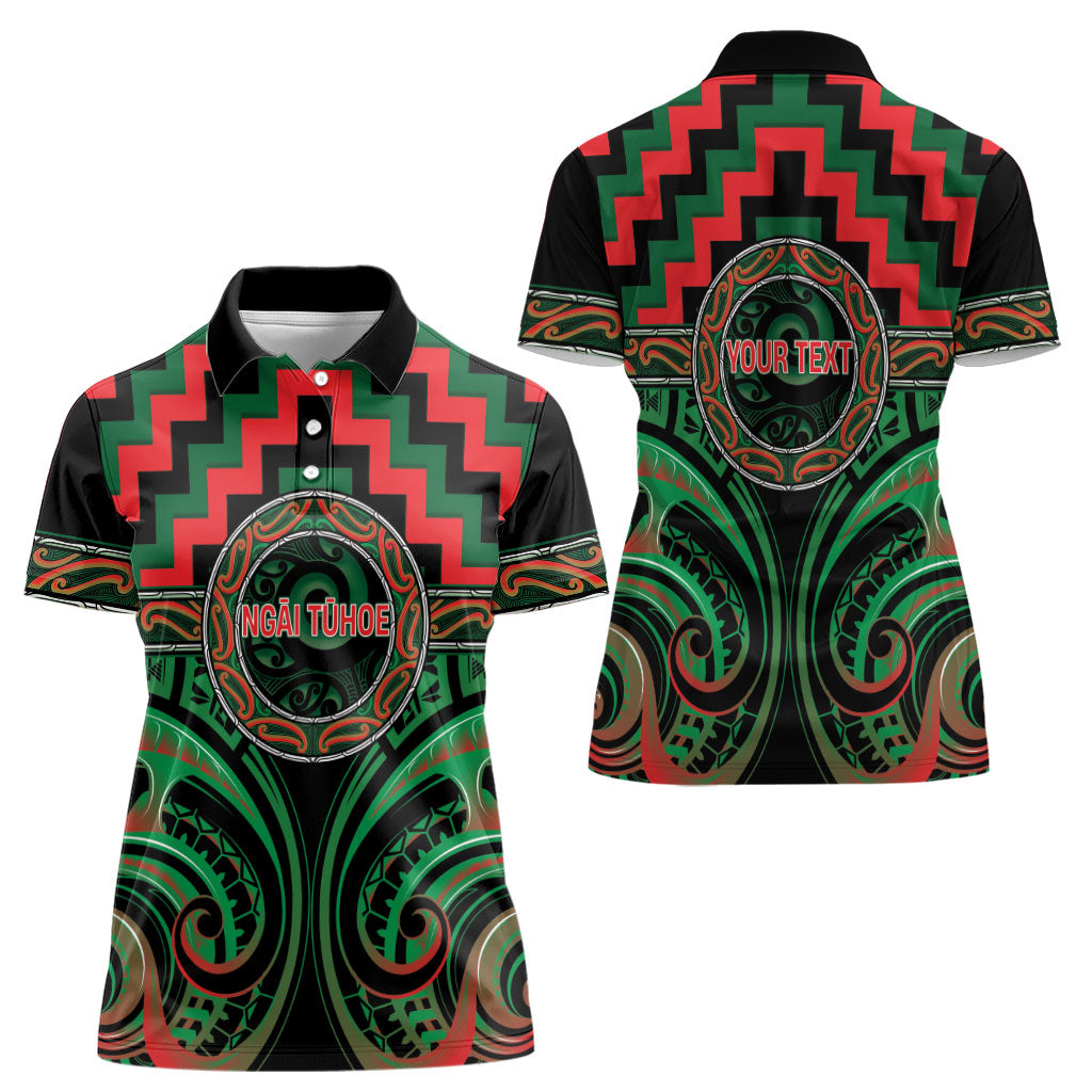 Aotearoa Ngai Tuhoe Personalised Women Polo Shirt Maori Iwi Poutama Puhoro Tattoo