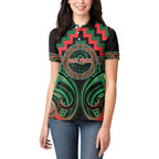 Aotearoa Ngai Tuhoe Personalised Women Polo Shirt Maori Iwi Poutama Puhoro Tattoo