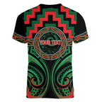 Aotearoa Ngai Tuhoe Personalised Women V-Neck T-Shirt Maori Iwi Poutama Puhoro Tattoo