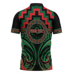 Aotearoa Ngai Tuhoe Personalised Zipper Polo Shirt Maori Iwi Poutama Puhoro Tattoo