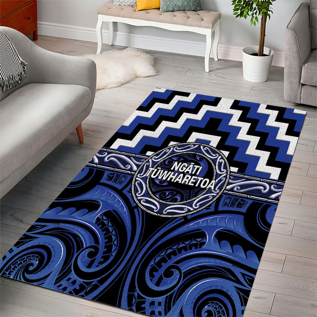 Aotearoa Ngati Tuwharetoa Area Rug Maori Iwi Poutama Puhoro Tattoo