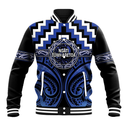 Aotearoa Ngati Tuwharetoa Personalised Baseball Jacket Maori Iwi Poutama Puhoro Tattoo