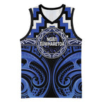 Aotearoa Ngati Tuwharetoa Personalised Basketball Jersey Maori Iwi Poutama Puhoro Tattoo