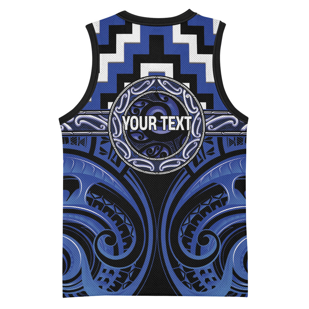 Aotearoa Ngati Tuwharetoa Personalised Basketball Jersey Maori Iwi Poutama Puhoro Tattoo