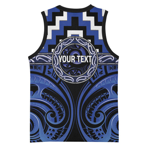 Aotearoa Ngati Tuwharetoa Personalised Basketball Jersey Maori Iwi Poutama Puhoro Tattoo