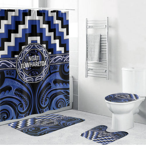 Aotearoa Ngati Tuwharetoa Bathroom Set Maori Iwi Poutama Puhoro Tattoo