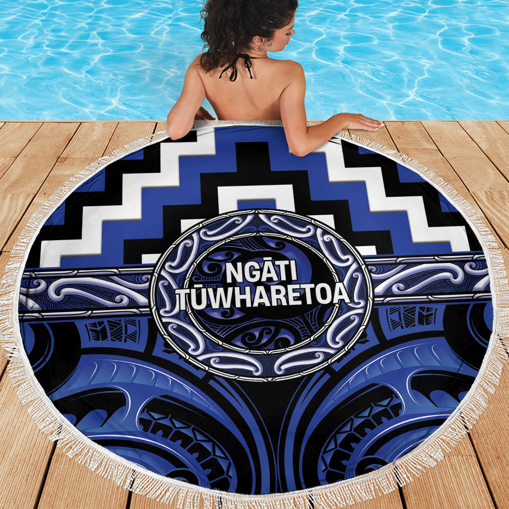 Aotearoa Ngati Tuwharetoa Beach Blanket Maori Iwi Poutama Puhoro Tattoo