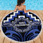 Aotearoa Ngati Tuwharetoa Beach Blanket Maori Iwi Poutama Puhoro Tattoo