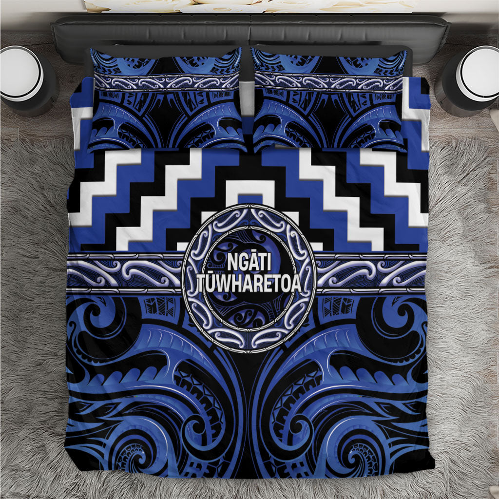 Aotearoa Ngati Tuwharetoa Bedding Set Maori Iwi Poutama Puhoro Tattoo