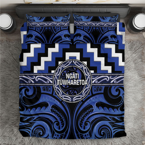 Aotearoa Ngati Tuwharetoa Bedding Set Maori Iwi Poutama Puhoro Tattoo