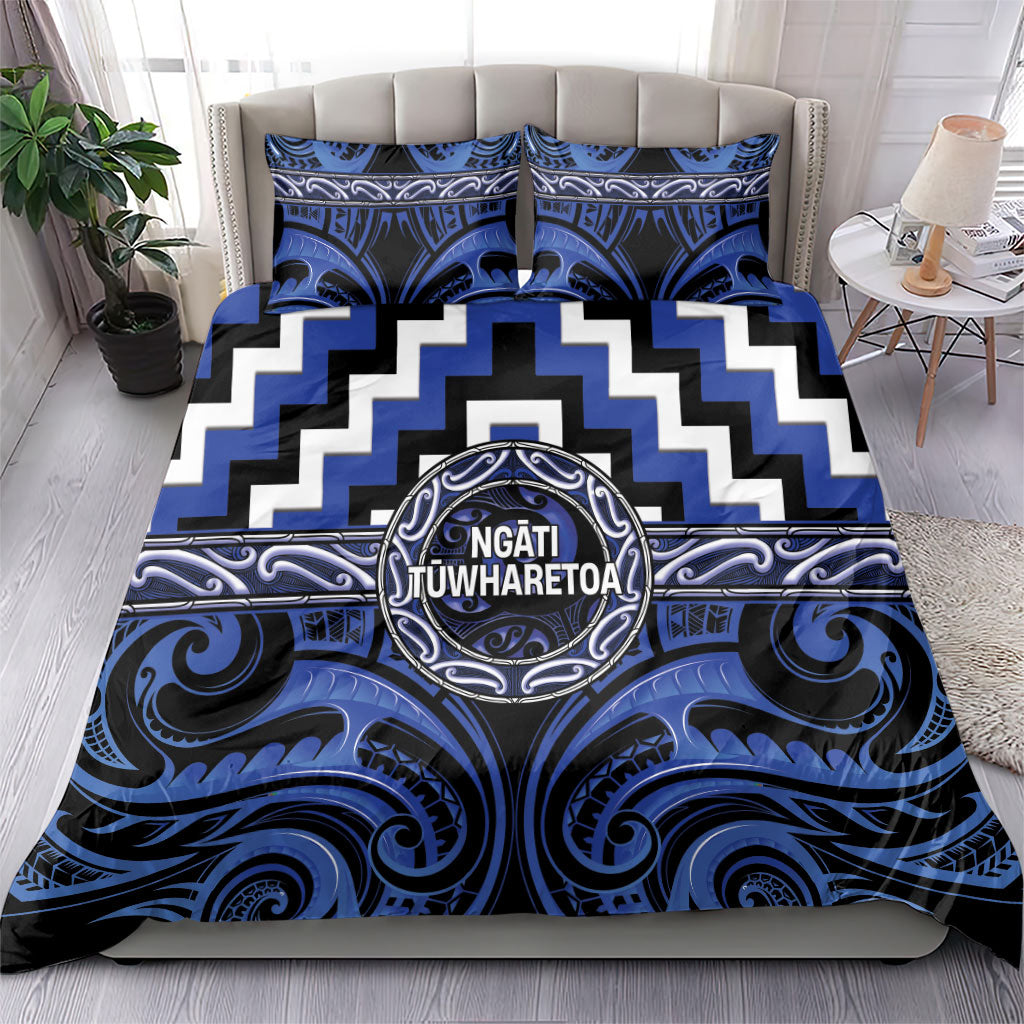 Aotearoa Ngati Tuwharetoa Bedding Set Maori Iwi Poutama Puhoro Tattoo