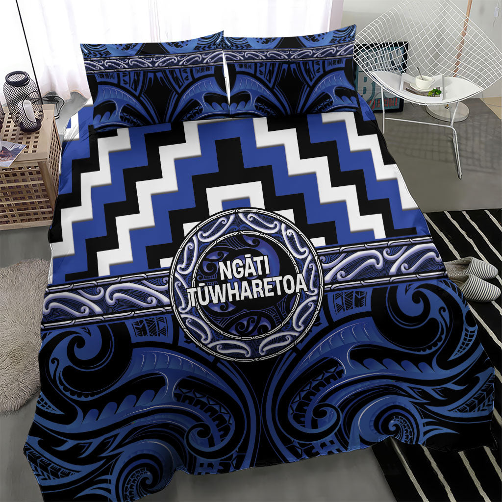 Aotearoa Ngati Tuwharetoa Bedding Set Maori Iwi Poutama Puhoro Tattoo