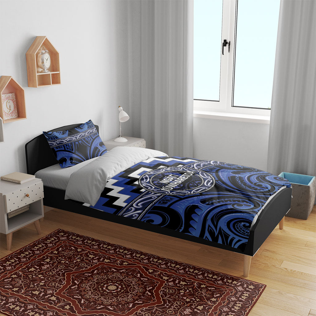 Aotearoa Ngati Tuwharetoa Bedding Set Maori Iwi Poutama Puhoro Tattoo