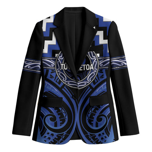 Aotearoa Ngati Tuwharetoa Personalised Blazer Maori Iwi Poutama Puhoro Tattoo