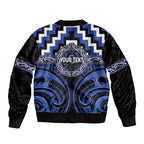 Aotearoa Ngati Tuwharetoa Personalised Bomber Jacket Maori Iwi Poutama Puhoro Tattoo