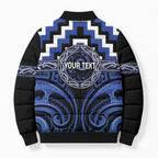 Aotearoa Ngati Tuwharetoa Personalised Bomber Puffer Jacket Maori Iwi Poutama Puhoro Tattoo