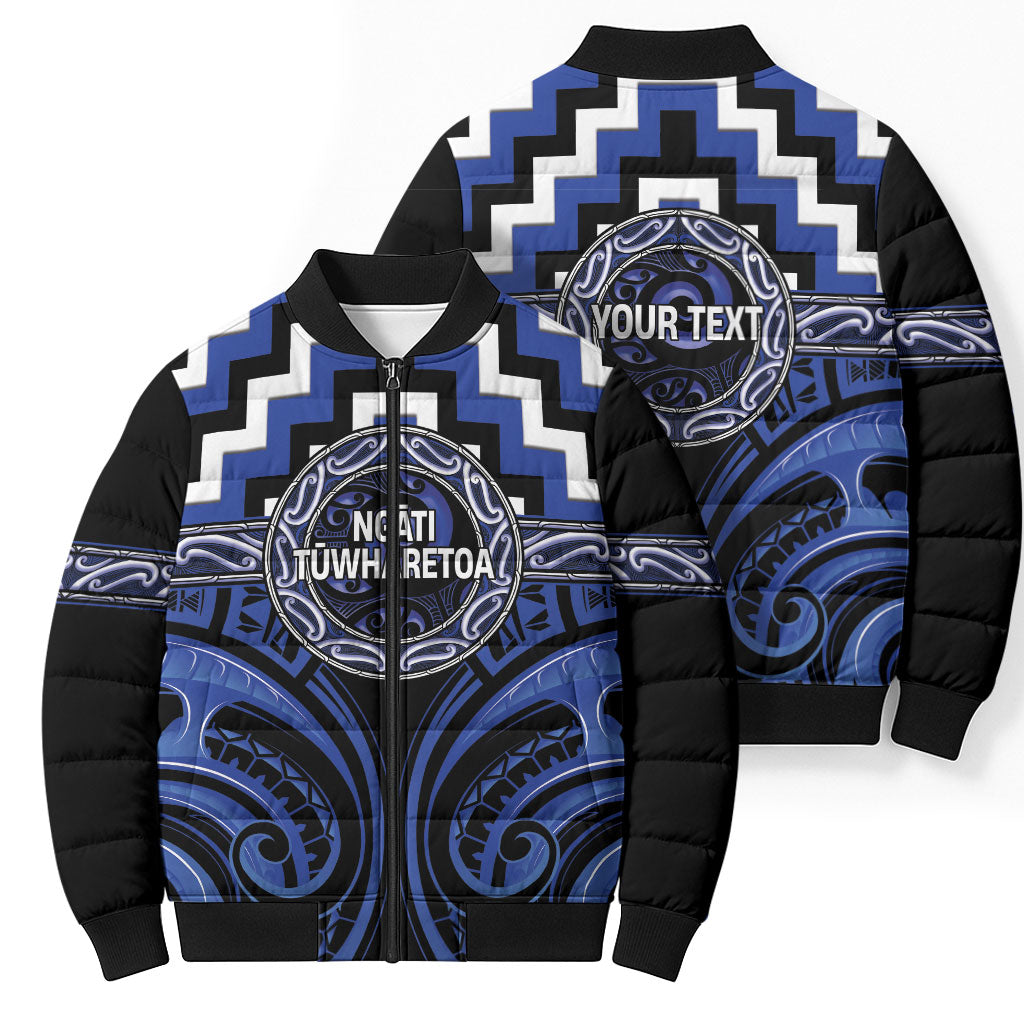 Aotearoa Ngati Tuwharetoa Personalised Bomber Puffer Jacket Maori Iwi Poutama Puhoro Tattoo