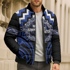 Aotearoa Ngati Tuwharetoa Personalised Bomber Puffer Jacket Maori Iwi Poutama Puhoro Tattoo