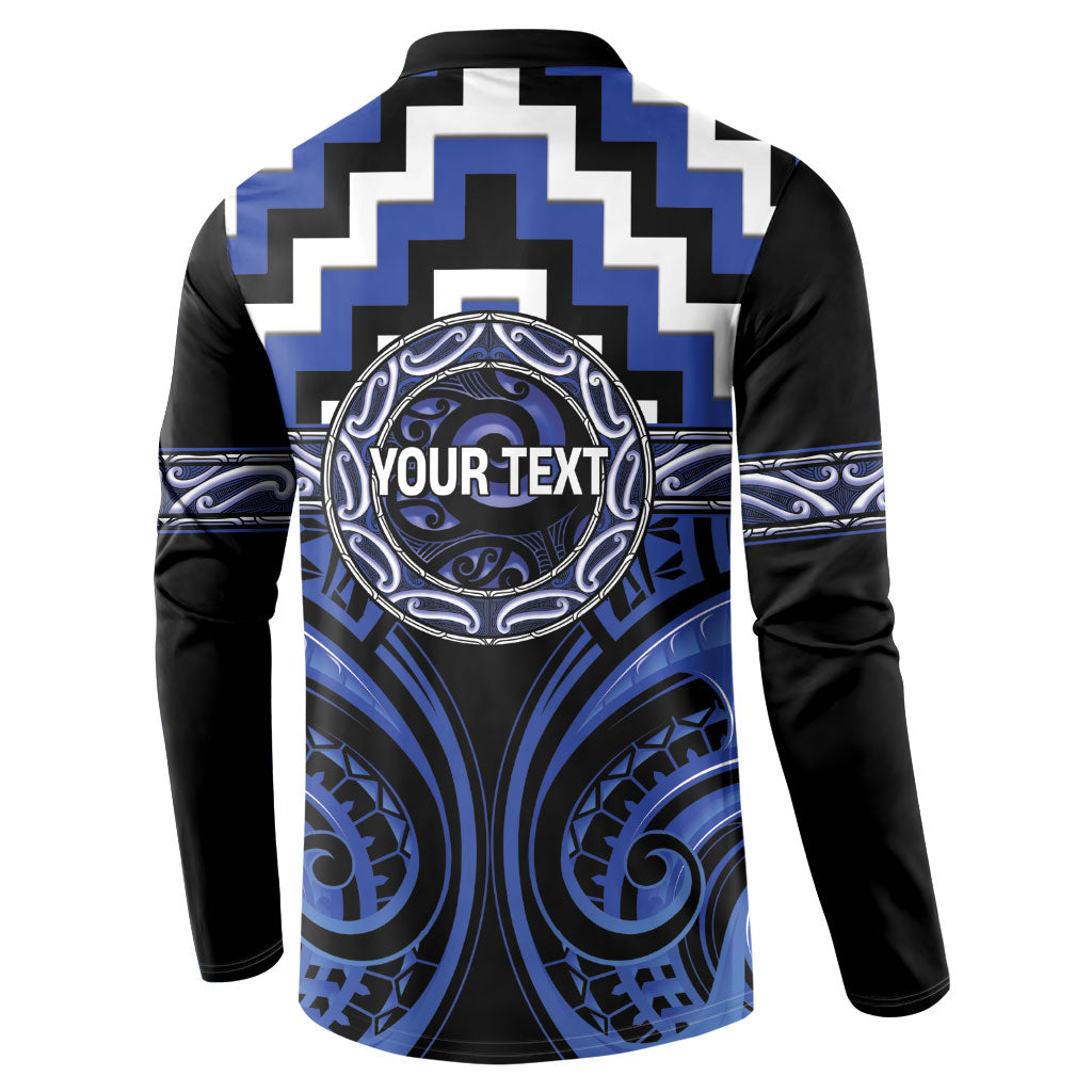 Aotearoa Ngati Tuwharetoa Personalised Button Sweatshirt Maori Iwi Poutama Puhoro Tattoo